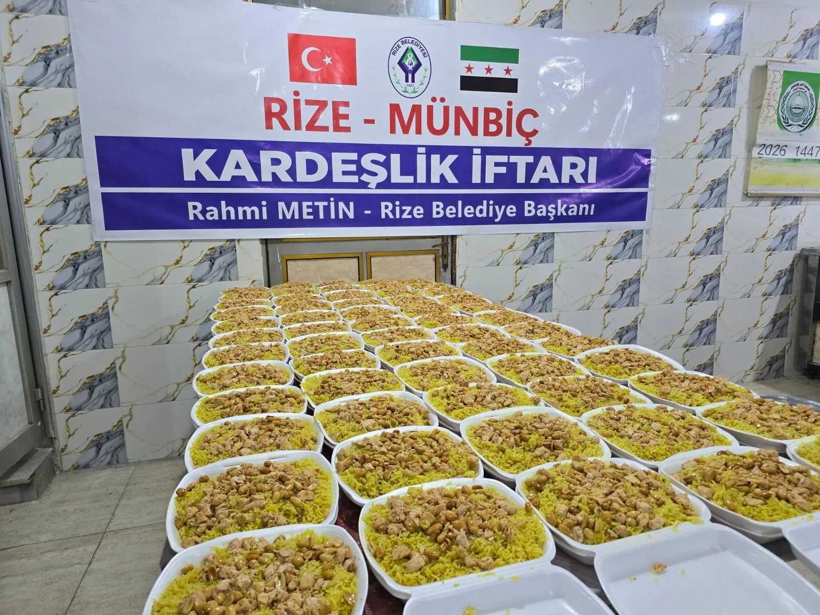 Rize Belediyesi'nden Suriye’nin Münbiç Şehrinde 10 Bin Kişiye İftar